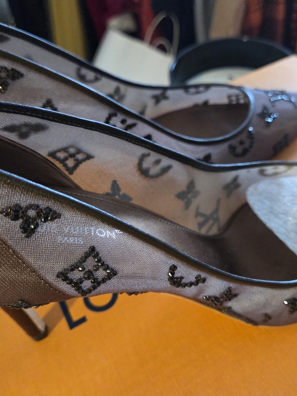 Authentic Louis Vuitton Brown Gala Pump - Picture 4 of 15